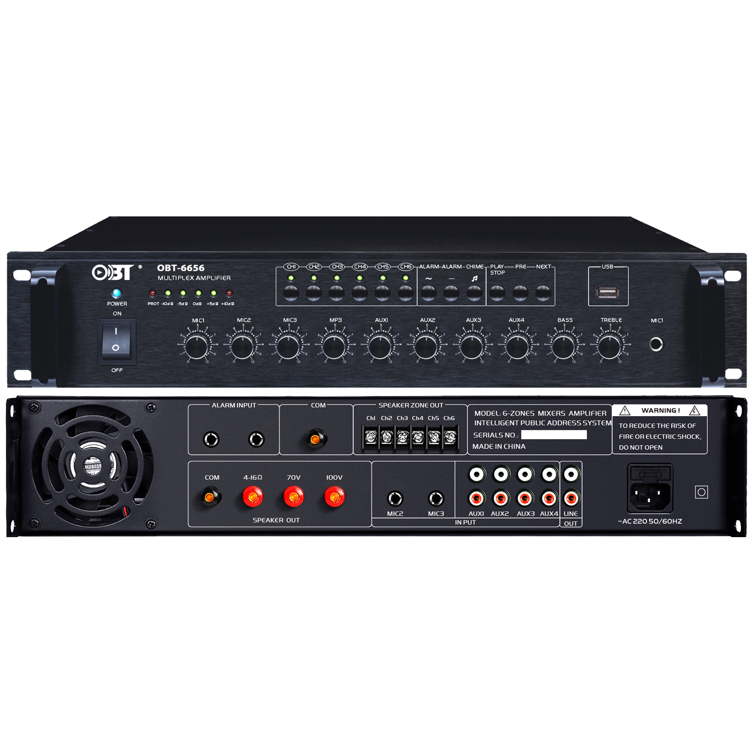 六分區定壓功放機 OBT-6656_MP3