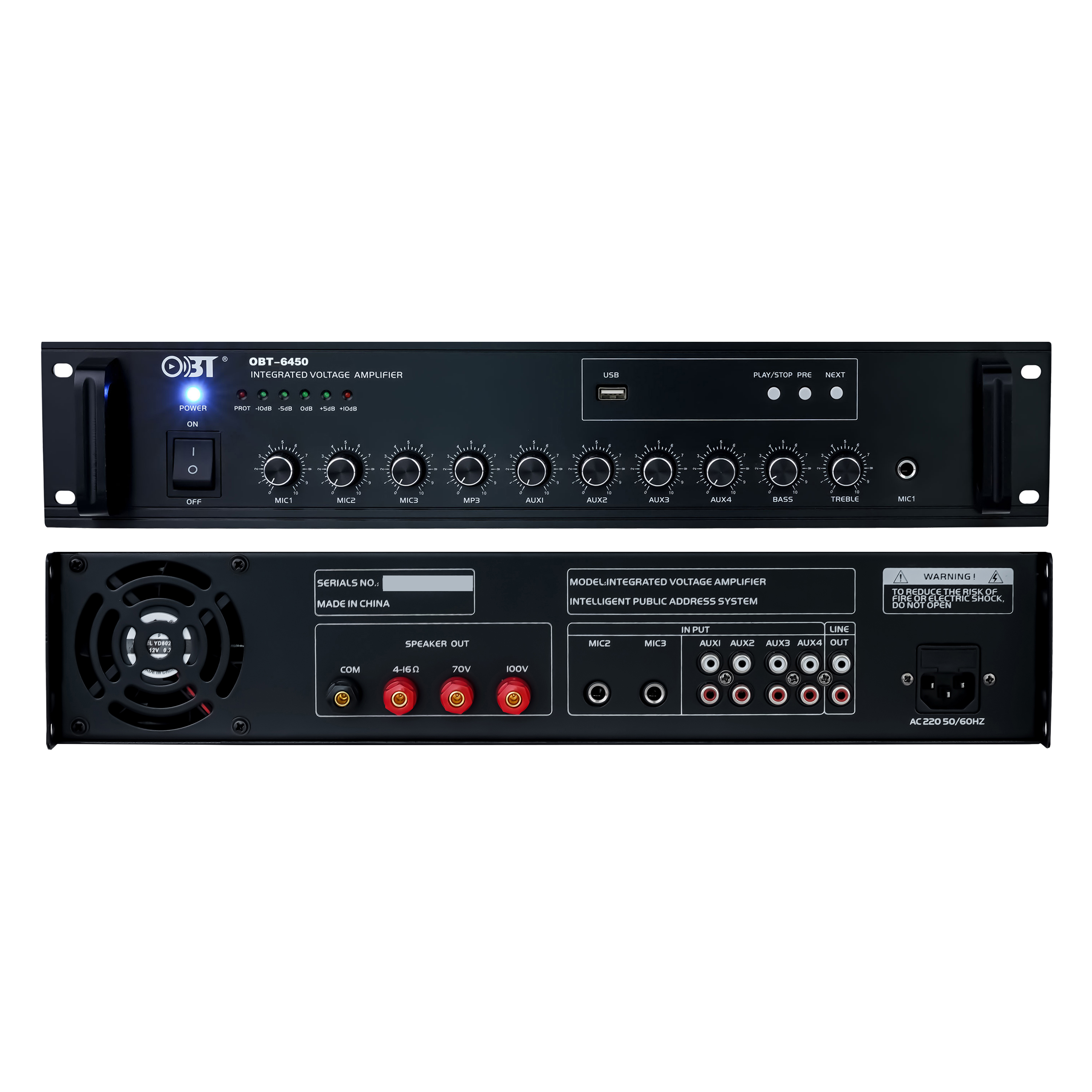 合并定壓功放機 OBT-6450_MP3